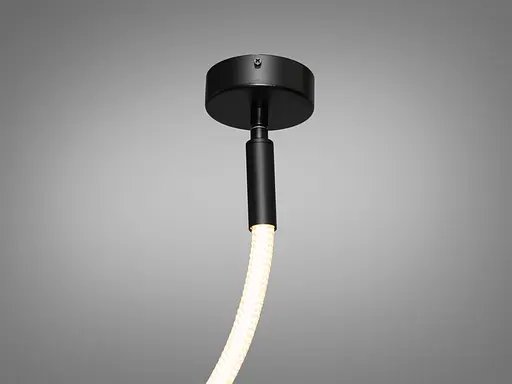 Світлодіодна люстра шланг потужністю 17W, чорна люстра - фото 3