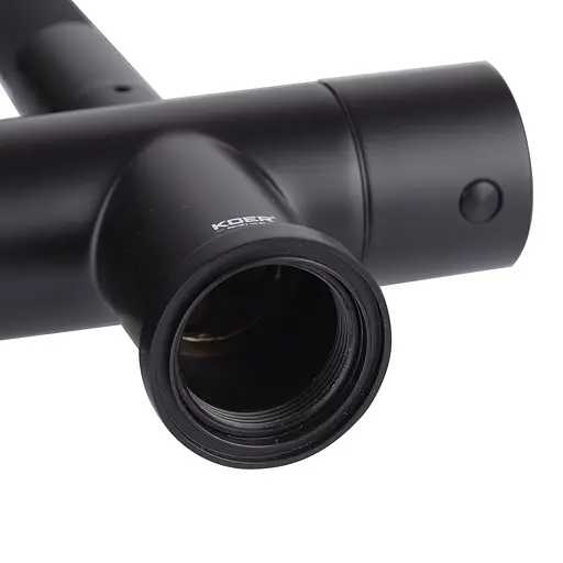 Смеситель для кухни на две воды с гибким изливом Koer KB-72002-05 KR3384 Черный матовый - фото 8