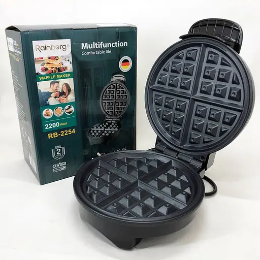 Круглая электровафельница Rainberg RB-2254 для толстых бельгийских вафель 2200 Вт - фото 7