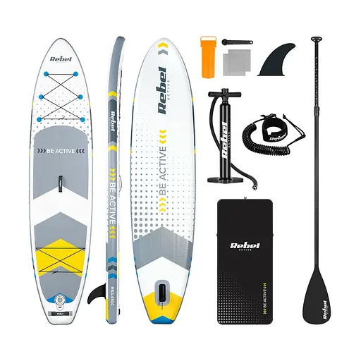 SUP дошка Rebel Active 350 см з аксесуарами сапборд 150 кг 350 x 81 х 15 см White