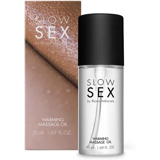 Розігрівальна їстівна масажна олія Bijoux Indiscrets Slow Sex Warming massage oil - фото 2