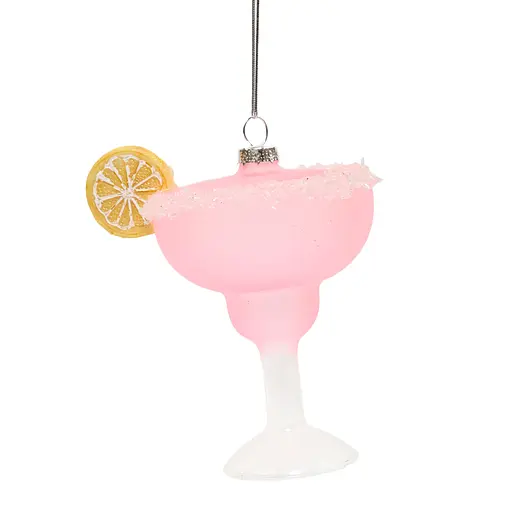 Ялинкова прикраса "Коктейль у бокалі" 9*10 см, рожевий, YQ1405095 - фото 2