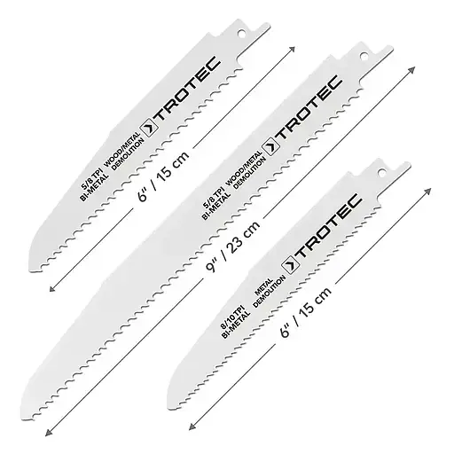 Набор пильных полотен для пилы сабельной Trotec Wood/Metal Set 5 шт. (DAS302822) - фото 3