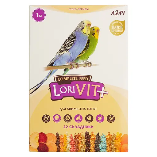 Уценка. Корм для волнистых попугаев ЛоріВіт+ полнорационный 1 кг - фото 2