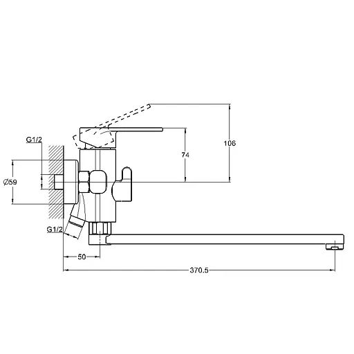 Змішувач для ванни Zegor/Troya LOB7-A128 одноважільний 30412 - фото 4