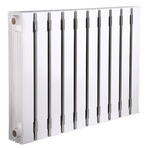 Радіатор біметалевий секційний Queen Therm 500/100 Vertical (кратно 10), Білий - фото 9