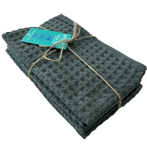 Набір кухонних вафельних рушників Lovely Svi 4 шт: 35 x 75 см, 100% бавовна – Сірий (561011)