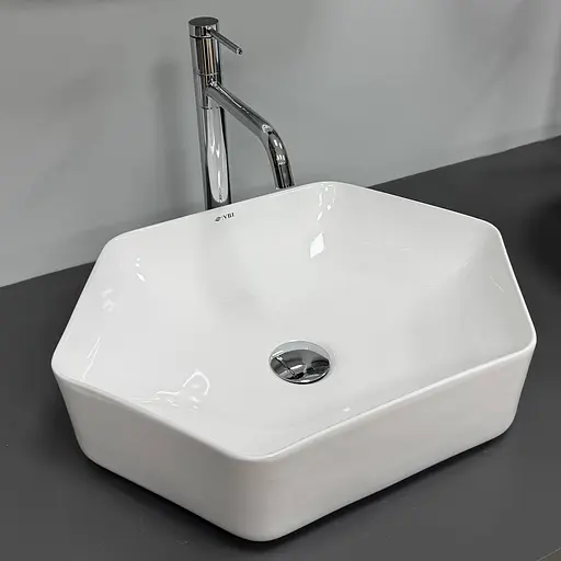 Умивальник VBI Quaglio white накладний VBI-012622, Білий - фото 2