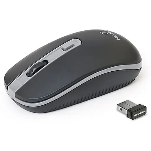 Мишка REAL-EL RM-303 black-grey