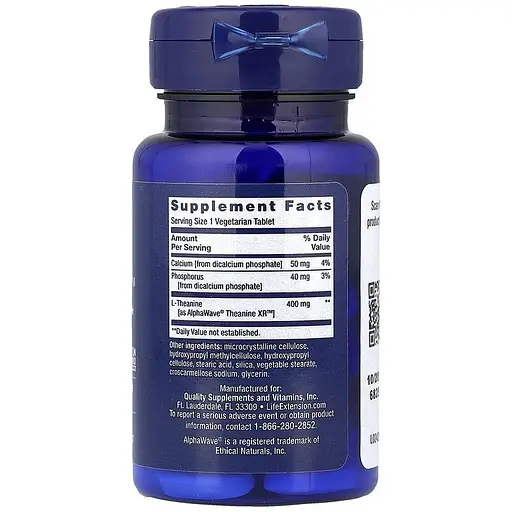 Теанін Life Extension Theanine XR Stress Relief 30 вегетаріанських таблеток - фото 2