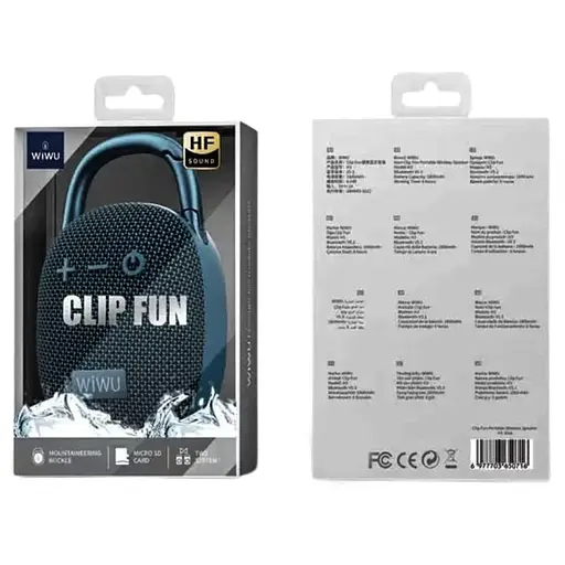 Bluetooth Колонка WIWU H3 Clip Fun Portable Wireless Speaker - фото 6