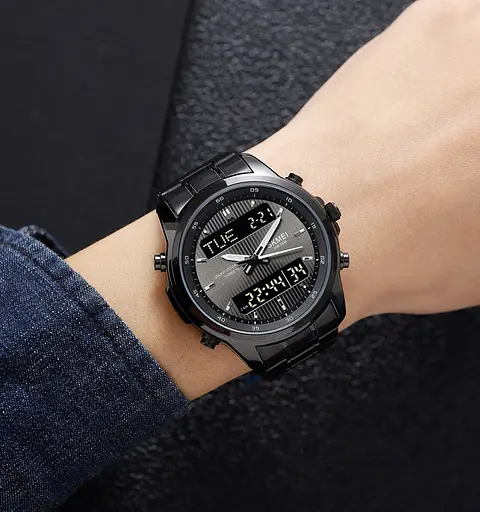 Наручний годинник чоловічий Skmei 2049 Black Black, 2049BKBK (18421) - фото 5