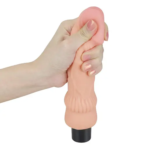 Реалистичный вибратор Lovetoy Real Softee 19.3 см телесный - фото 5