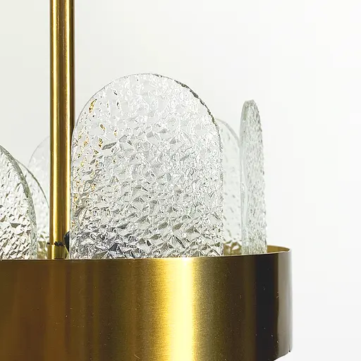 Роскошная стеклянная золотая люстра в скандинавском стиле | Line F | Арт. AS129-200 AB+WT - фото 3