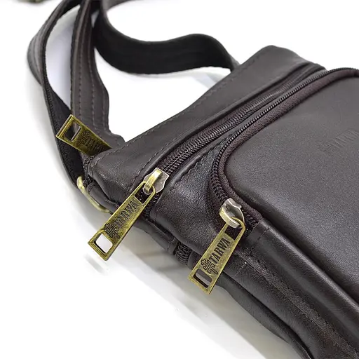 Кожаная мужская сумка через плечо TARWA 19х17х5 см sum0025704 - фото 7