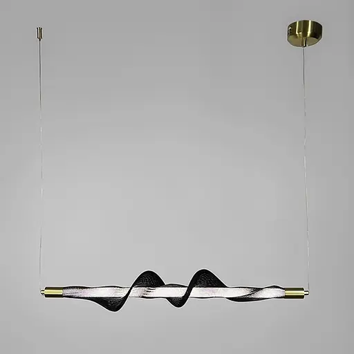 Світлодіодний горизонтальний світильник у латунному корпусі із чорною сіткою 60 см | Арт. DE36/600 H BK | Line F - фото 2