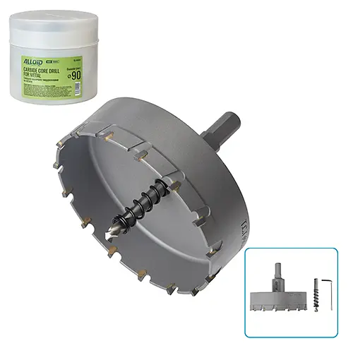 Свердло корончате Alloid Building Tools твердосплавне по металу 90 мм (TS-10090) - фото 2