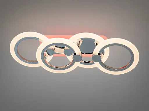 Стельовий світильник Diasha HA8022-2+2HRLED3 хром три LED кільця - фото 2