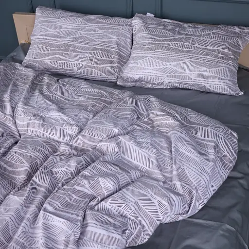 Комплект постільної білизни MirSon Сатин Lines of Nature 160х220 см (2200011122793)