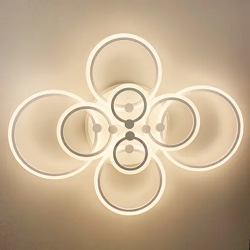 Світлодіодна люстра Senta на 8 кілець в білому корпусі Line.F A 2374/8 RGB WH - фото 4