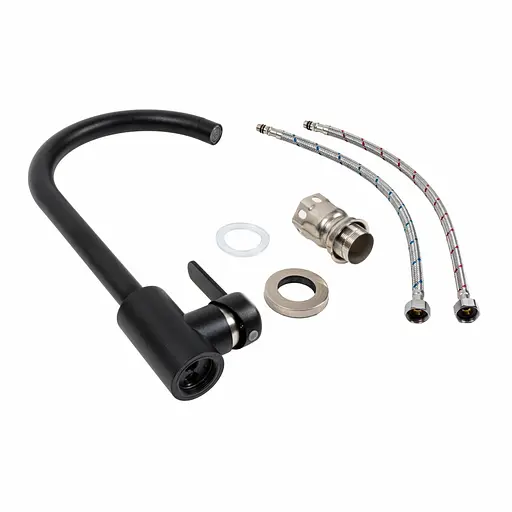 Змішувач для кухні Platinum 7990 NEST чорний матовий - фото 2