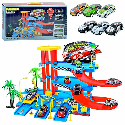 Гараж с набором машинок, 48.5x28x7 см, 7158-7