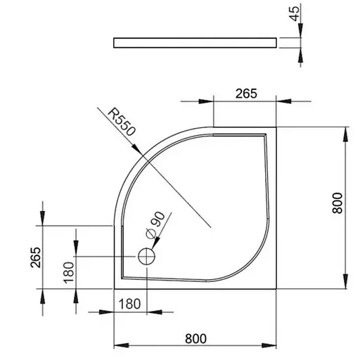 Душовий піддон Radaway Delos A 80x80 SDA0808-01 - фото 5