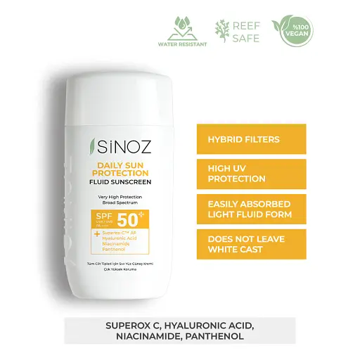 Сонцезахисний флюїд для обличчя Sinoz Daily Sun Protection SPF50+ 50 мл - фото 2