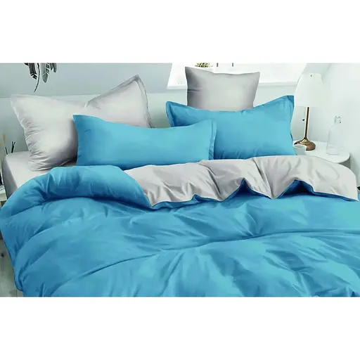 Комплект постільної білизни Versailles VS-BM2.5-211 євро мікрофібра синьо-сірий (147138)