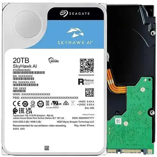 Накопитель HDD - жесткий диск Seagate SkyHawk AI Surveillance 7200rpm 256MB SATA 20.0TB (ST20000VE002) - фото 4