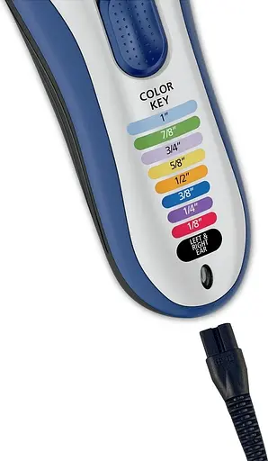 Набор для стрижки Wahl Color Pro Cordless, сеть акум., расческа, ножницы, сталь, синий - фото 4