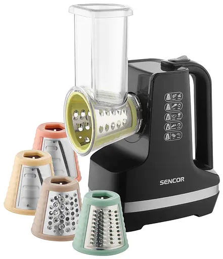 Sencor Мультирізка стаціонарна, 150Вт, 5 насадок, чорний - фото 1
