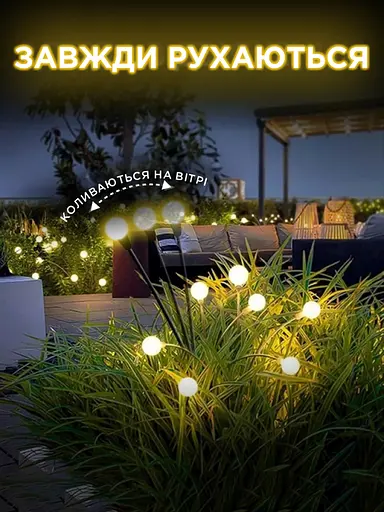 Садовий світлодіодний світильник на сонячній батареї — Світлячок - фото 6