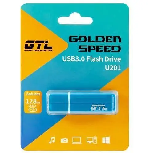 Флеш накопитель USB 128Gb GTL U201 синий USB 3.0 до 70/15 МБ/с (GTL-U201-128) - фото 1