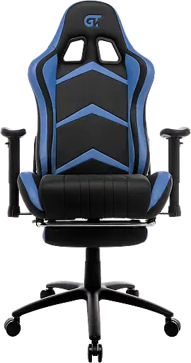 Геймерское кресло GT Racer черное с синим (X-2534-F Black/Blue) - фото 2