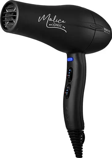 Фен стайлер Tecnodry Malice Ionic  2500ВТ Концетатор Дифузор Знімний фільтр 4 температурних режими Чорний - фото 4