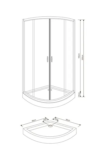 Душевая кабина Volle Fiesta с поддоном 90x90 10-22-157, Хром - фото 7