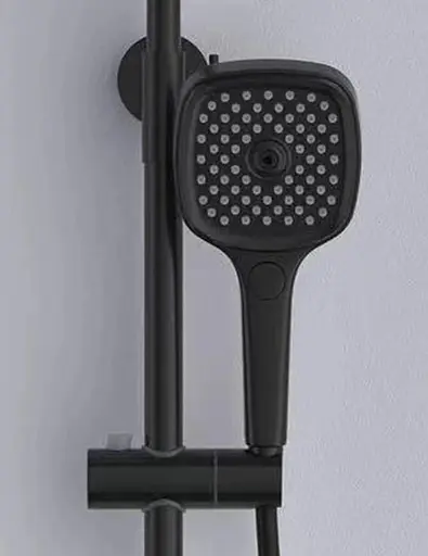 Душова система Dusel Pour Black Smart з підсвіткою (241307000), Чорний матовий - фото 2