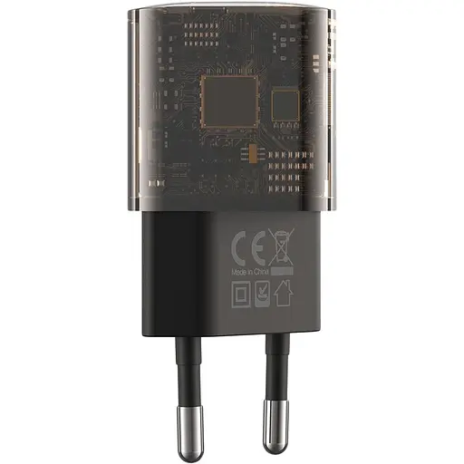 Мережевий зарядний пристрій XO CE05 1 USB + 1 Type-C PD 30 W + QC 3.0 18 W Brown - фото 2
