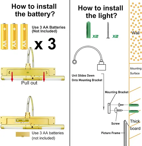 Світлодіодний світильник HONWELL LED Picture Light бездротовий 3 режима з дистанційним керуванням - фото 7