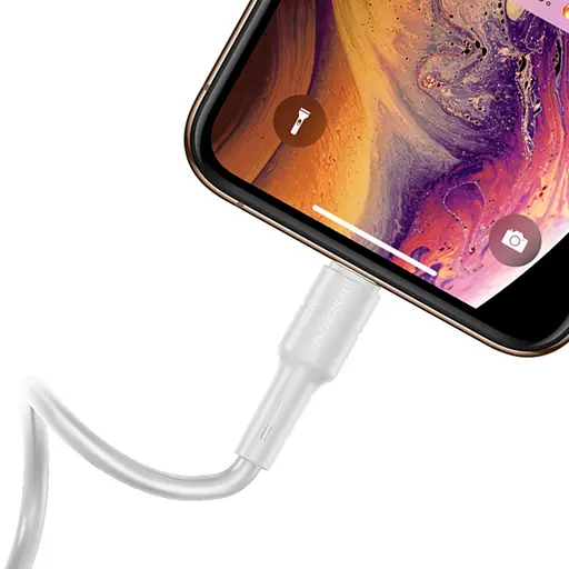 Кабель Borofone BX30 USB to Lightning 1 м белый - фото 1