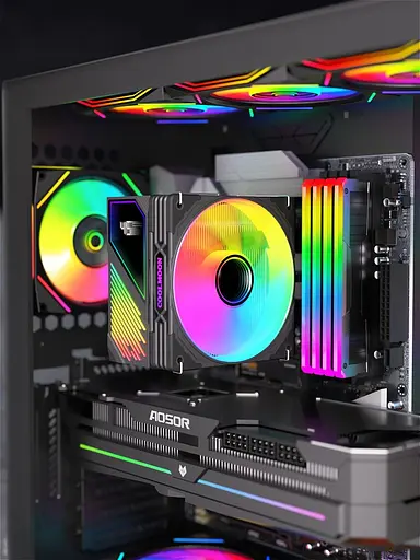 Кулер для процессора Coolmoon GT600 BLACK (GT600 BLACK) - фото 14