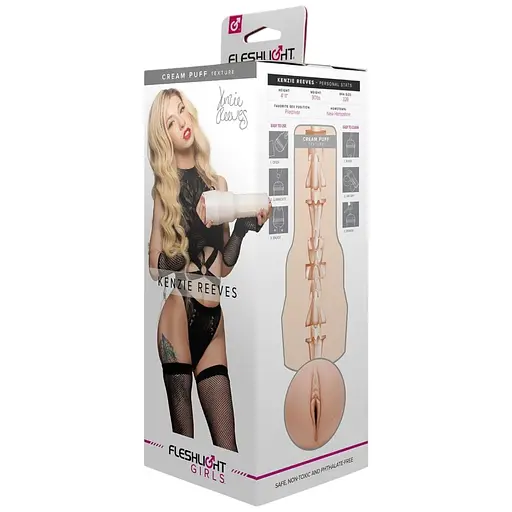 Мастурбатор Fleshlight Girls Kenzie Reeves - Cream Puff, зі зліпком вагіни, дуже ніжний
