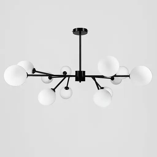 Потолочная черная люстра Grand Bunch на 12 плафонов Ст. AOC 20/12 BK | Line F - фото 5