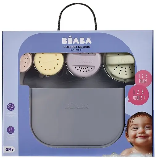 Набор для купания Beaba игрушки и корзина силиконовые разноцветные (920413) - фото 6