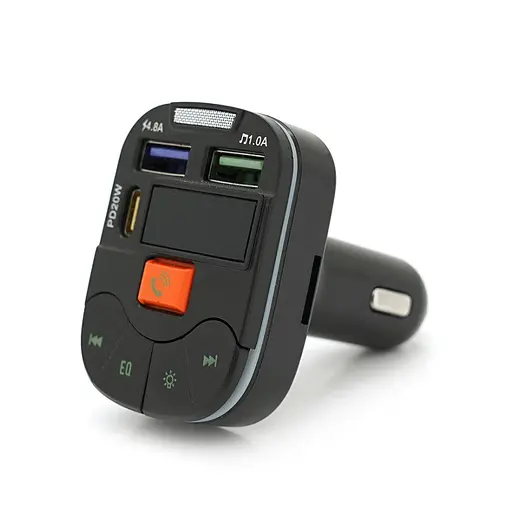 Автомобильный FM трансмиттер модулятор Bluetooth Voltronic FMQ19EQ 3.1A, TF, USB, PD 20W - фото 3