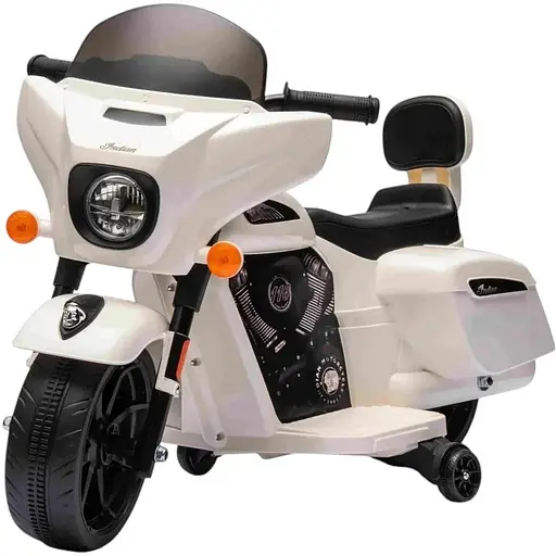 Дитячий електромотоцикл Ramiz Chopper Indian 6, білий (PA.BDM0963.BIA)