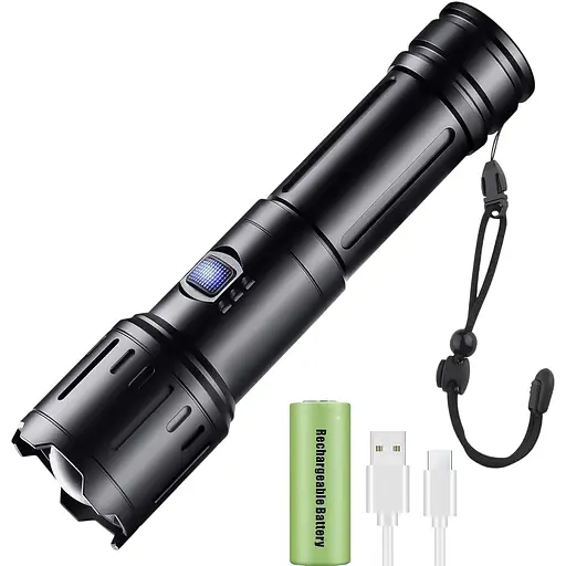 Ліхтарики, що перезаряджаються, з високими люменами, 990000 люменів, супер яскравий світлодіодний ліхтарик, потужний ручний ліхтар