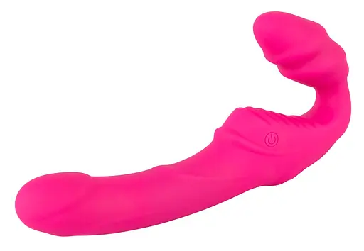 Страпон с вибрацией Vibrating Strapless Strap-On, 21,8 см (розовый) - фото 4