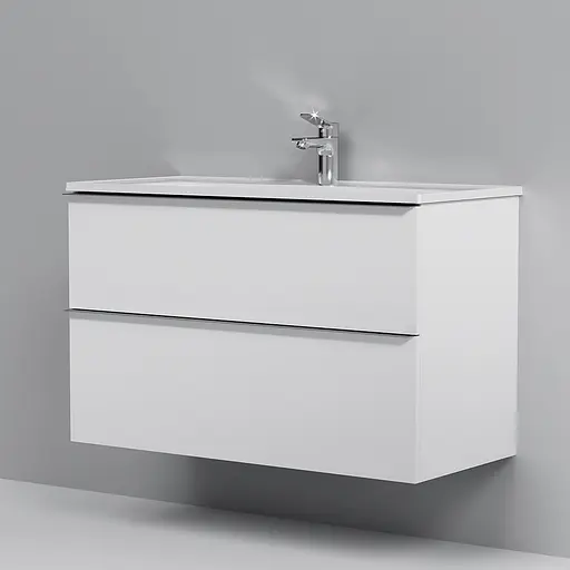Тумба з умивальником AM.PM X-Joy S підвісна 100 см 2 ящики білий MTA-FHX1002WG-WCC1002WG Білий - фото 2